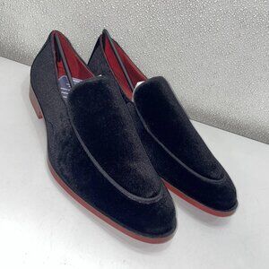Carlos Santana Men's Black Prince Velvet Loafers Size 9.5D